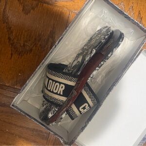 Dior Monochrome Sandals with Logo Strap